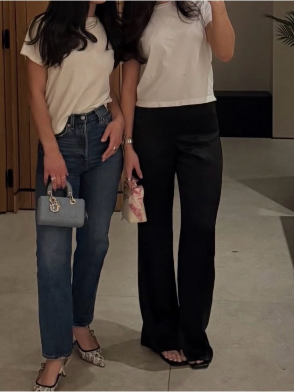 Zara Black High-Waisted Satin Straight-Leg Pants